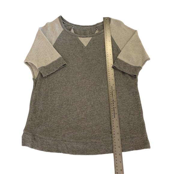 Calvin Klein Performance Womens Heather Gray & Beige Raglan Sleeve Top Medium - Picture 8 of 11